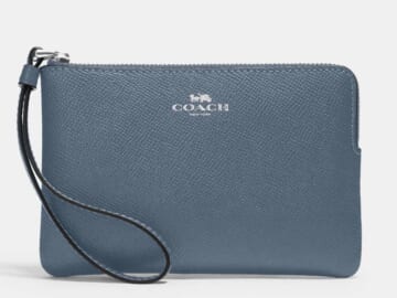 Coach Outlet Corner Zip Wristlet for $22 + free shipping