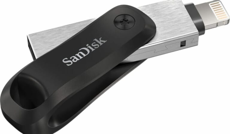 SanDisk 256GB iXpand USB 3.0 Type-A to Apple Lightning Flash Drive for $54 + free shipping