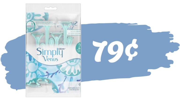 Get a 9-ct. Pack of Venus Simply Razors for Just 79¢
