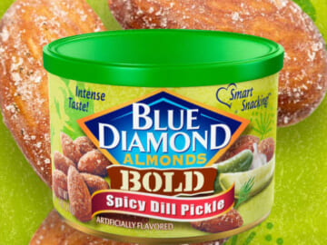 Blue Diamond Almonds Spicy Dill Pickle Flavored Snack Nuts, 6 Oz as low as $2.78 when you buy 4 (Reg. $6) + Free Shipping – Trans-fat & cholesterol-free