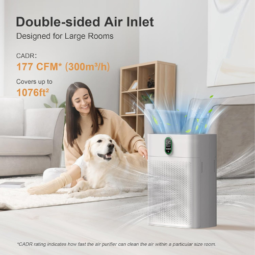 Achieve optimal air quality with this Smart Air Purifier for Large Rooms up to 1076 ft² for just $70.99 After Code + Coupon (Reg. $259.99) + Free Shipping