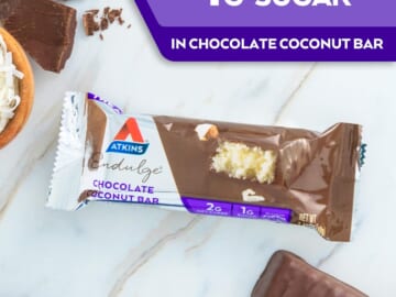 Atkins Endulge Chocolate Coconut Bars 5-Count as low as $4.14 when you buy 2 (Reg. $10.25) + Free Shipping -$0.83/Bar