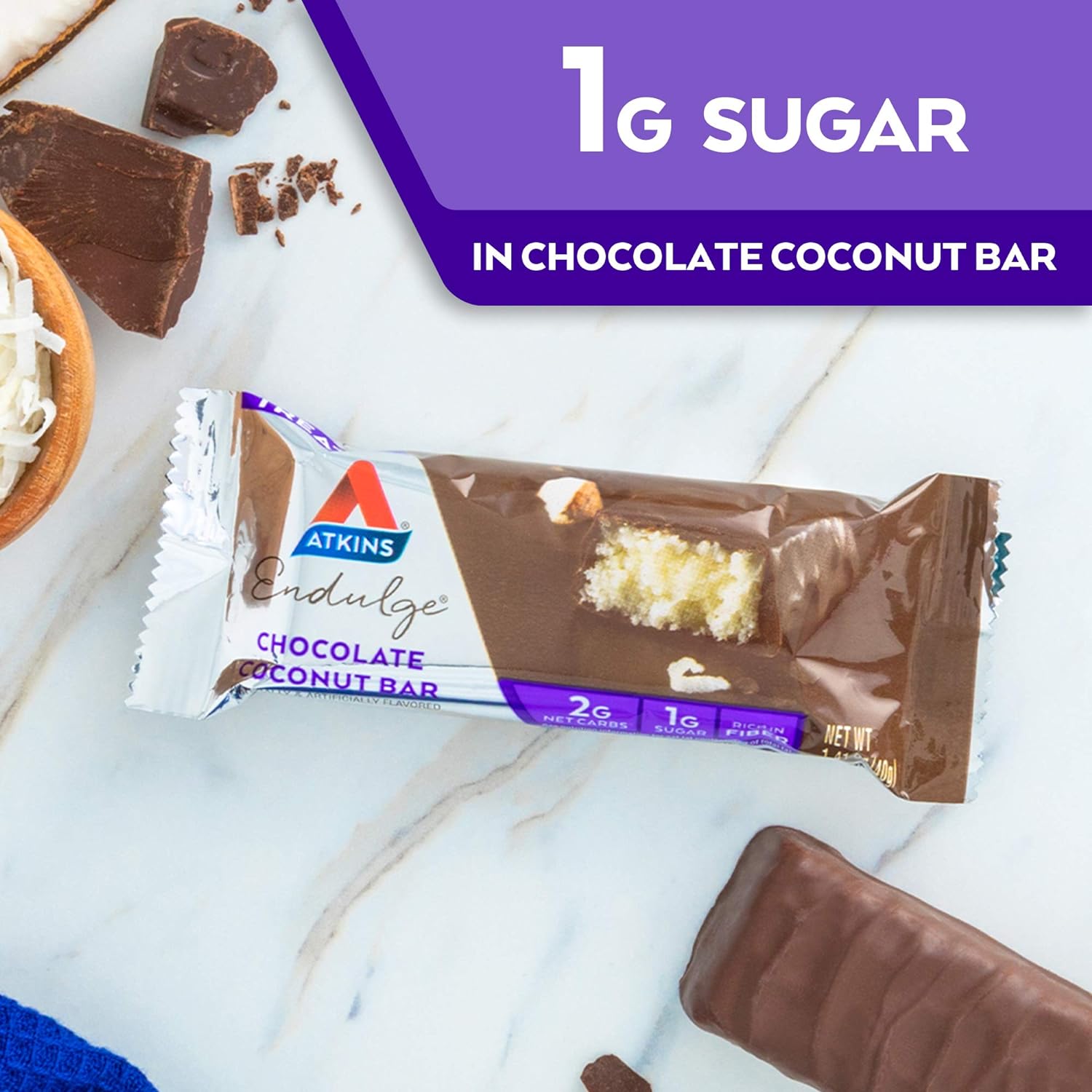 Atkins Endulge Chocolate Coconut Bars 5-Count as low as $4.14 when you buy 2 (Reg. $10.25) + Free Shipping -$0.83/Bar