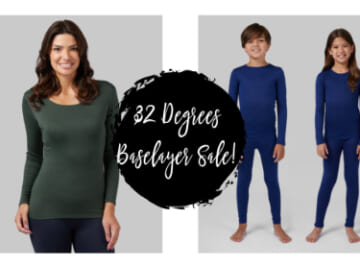 $12 for (2) 32 Degrees Baselayer Sale Plus Free Shipping!