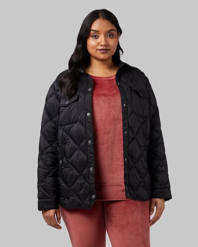 Women's Lightweight Poly-Fill Shirt Jacket