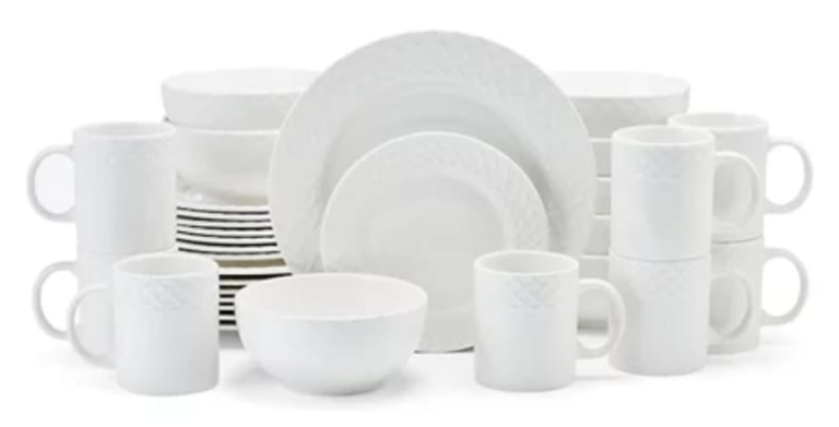Pfaltzgraff Sloan 32-Piece Embossed Braid Dinnerware Set for $70 + free shipping w/ $99