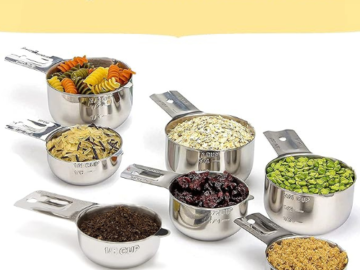 Stainless Steel Measuring Cups and Spoons 7-Piece Set $26.99 (Reg. $40) – 11K+ FAB Ratings!