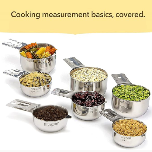 Stainless Steel Measuring Cups and Spoons 7-Piece Set $26.99 (Reg. $40) – 11K+ FAB Ratings!