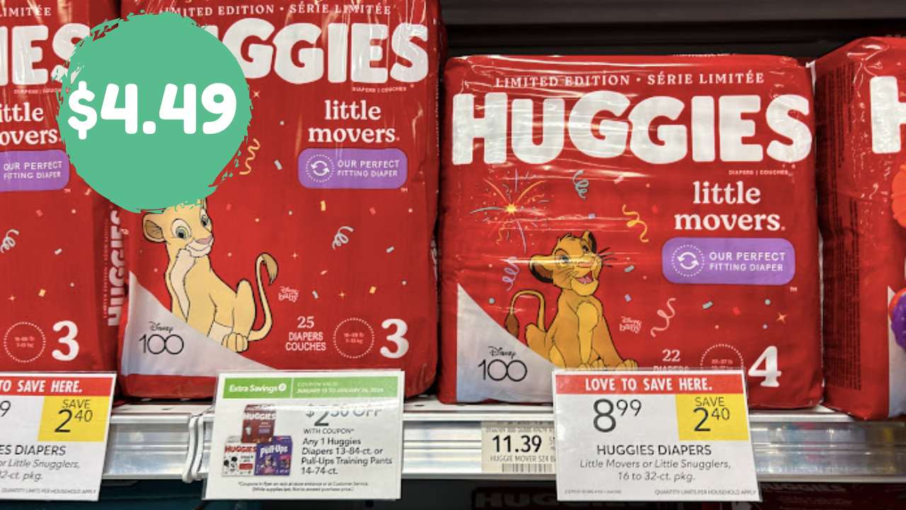 $4.49 Huggies (reg. $11.39) at Publix!