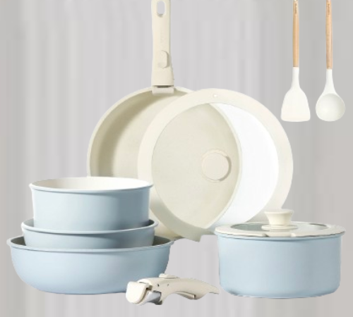 Carote Nonstick Granite Cookware 11-Piece Set w/ Detachable Handles $59.99 Shipped Free (Reg. $200)