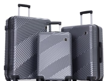 Tripcomp 3-Piece Hardside Luggage Set for $88 + free shipping