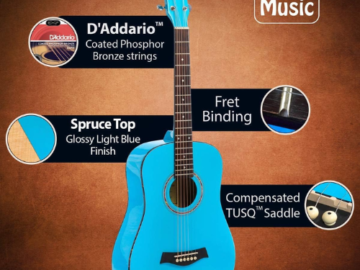 Music Acoustic Guitar Bundle $39.99 Shipped Free (Reg. $120) – For Beginners and Kids