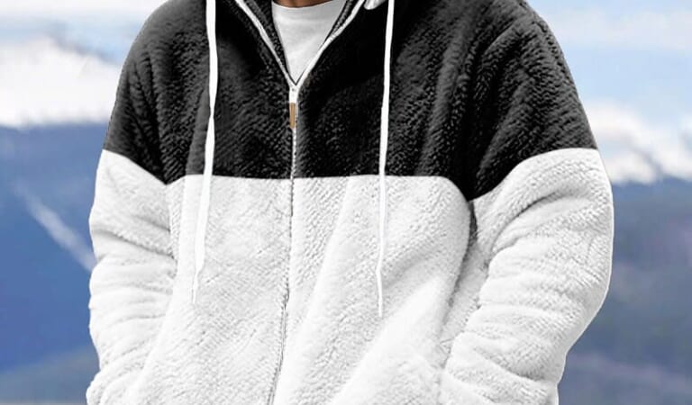 Vvcloth Men's Sherpa Linend Full Zip Jacket for $14 + $6 s&h