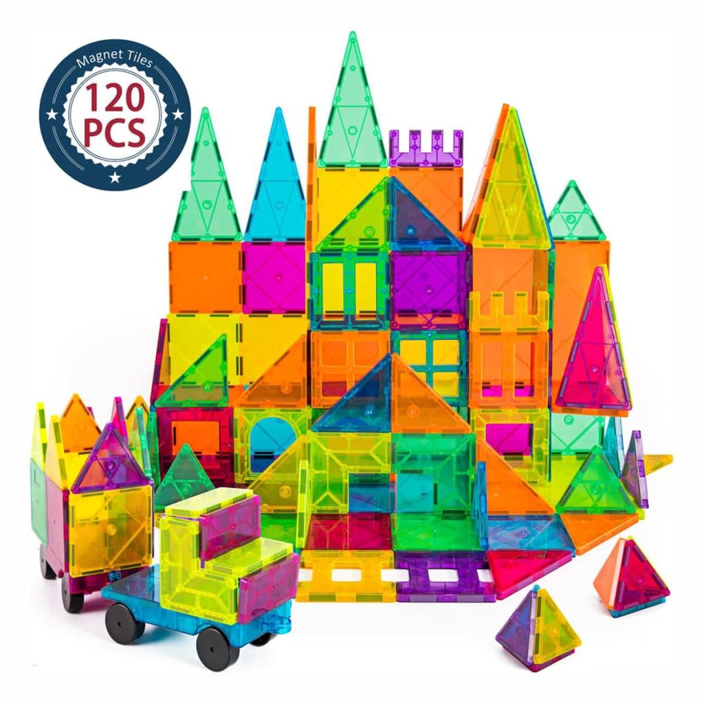 Cossy 120-Piece Magnetic Tiles Building Set for $27 + free shipping