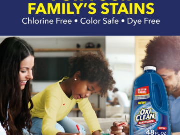 OxiClean Max Force Laundry Stain Remover Refill, 48 Oz as low as $6.49 After Coupon (Reg. $13.20) + Free Shipping