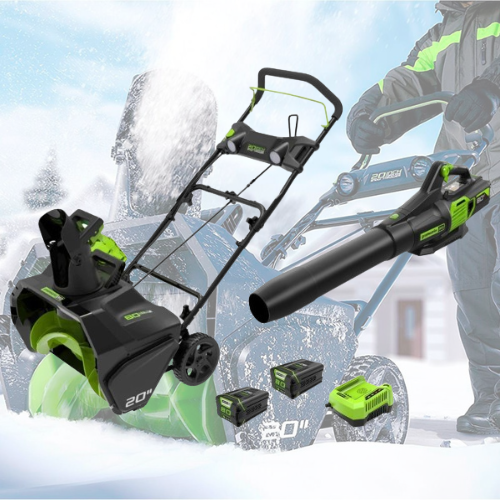 Greenworks 80V 20” Snow Blower and 730 CFM Handheld Blower Combo Kit with (2) 4.0 Ah Batteries & Rapid Charger $450 Shipped Free (Reg. $1200)