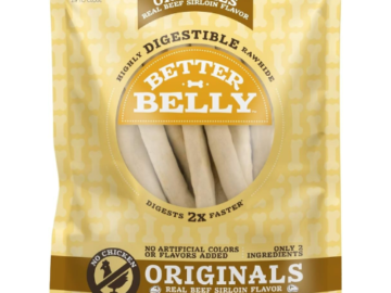 Better Belly Originals 20-Count Real Beef Sirloin Flavor Small Rolls Dog Chews as low as $3.91 After Coupon (Reg. $6.19) + Free Shipping – 20¢ Each
