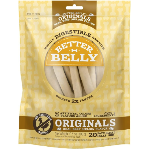 Better Belly Originals 20-Count Real Beef Sirloin Flavor Small Rolls Dog Chews as low as $3.91 After Coupon (Reg. $6.19) + Free Shipping – 20¢ Each
