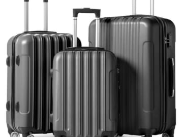 Zimtown 3-Pc. Hardside Nested Spinner Suitcase Luggage Set for $100 + free shipping