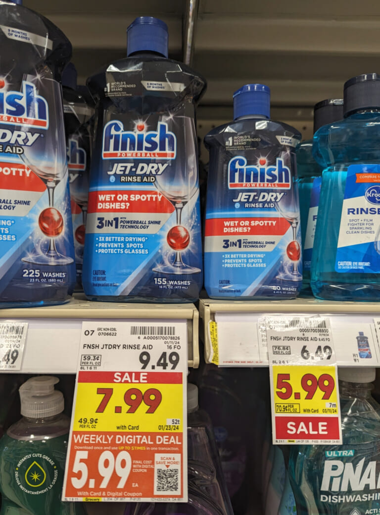 Finish Jet Dry As Low As $4.74 At Kroger (Regular Price $9.49)