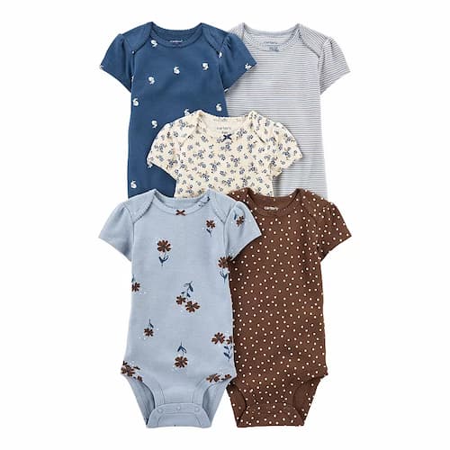 Baby Carter's 5-Pack Short-Sleeve Bodysuits