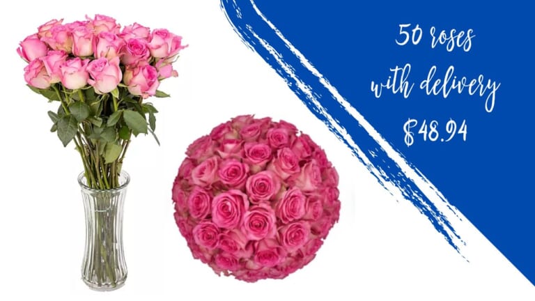 Sam’s Club | 50 Rose Bouquet Delivered For $48.94 | Choose Your Date