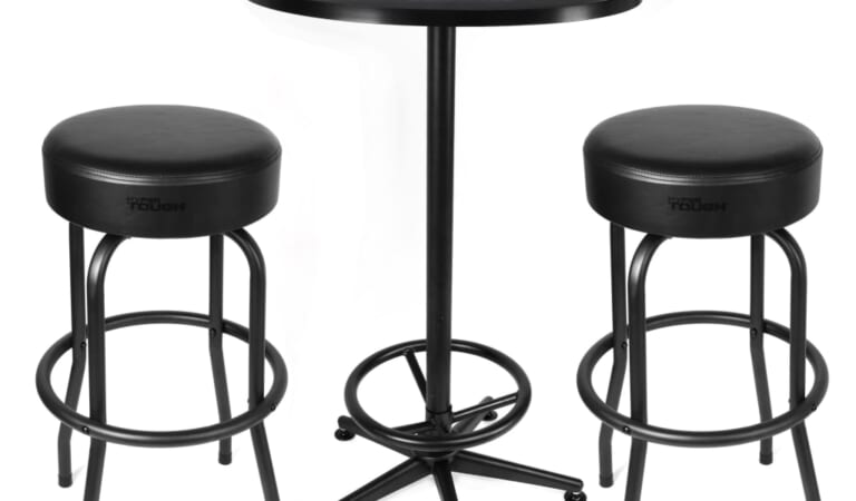 Hyper Tough 3-Piece Shop Pub Table & Bar Stool Set for $68 + free shipping