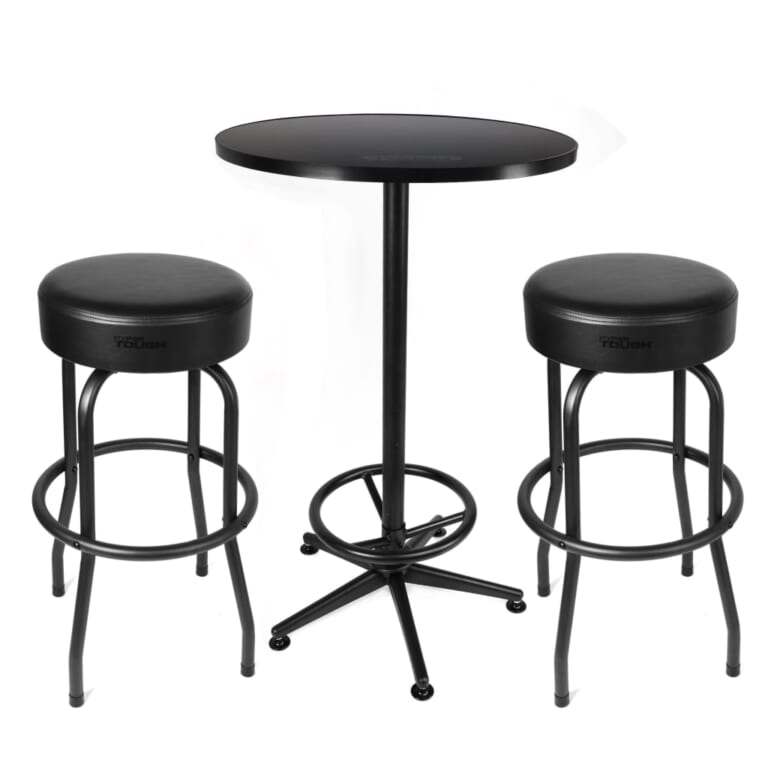 Hyper Tough 3-Piece Shop Pub Table & Bar Stool Set for $68 + free shipping