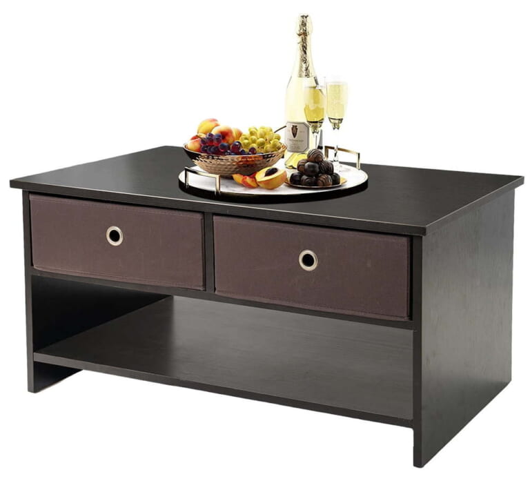 31.5" Coffee Table w/ 2 Fabric Drawers for $29 + free shipping w/ $35