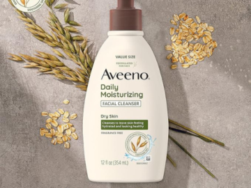 Aveeno Daily Moisturizing Facial Cleanser, 12 oz $8.57 (Reg. $16)