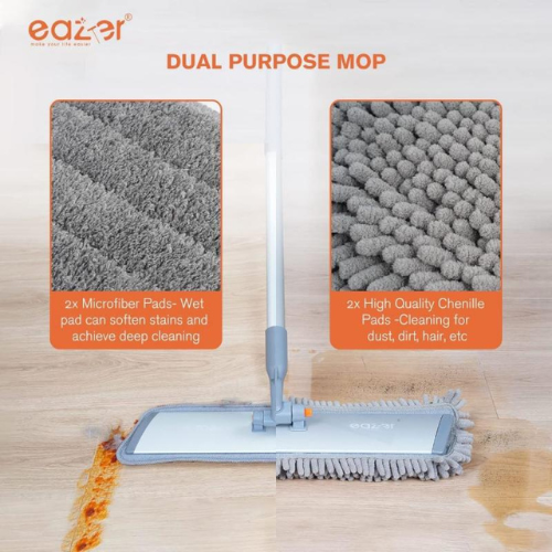 Aluminum 62-inch Mop with 4 Washable Chenille & Microfiber Pads $14.99 After Code (Reg. $38) + Free Shipping