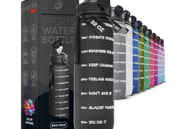 Motivational Sports Water Bottle (32 ounces) only $6.99!
