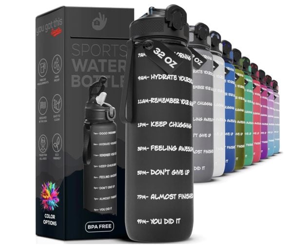 Motivational Sports Water Bottle,32 ounce