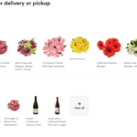 Instacart screenshot of flower delivery options