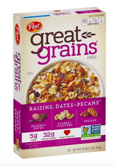 Post Great Grains Raisins, Dates & Pecans Whole Grain Cereal