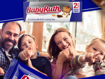Baby Ruth 18-Pack Chocolate Nougat Candy Bars as low as $12.71 Shipped Free (Reg. $26.67) – 71¢/3.3 Oz Bar