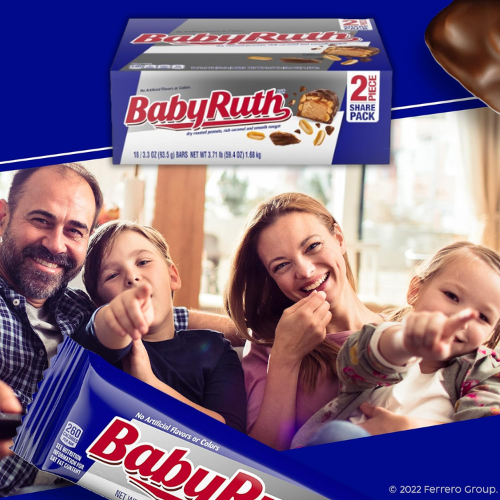 Baby Ruth 18-Pack Chocolate Nougat Candy Bars as low as $12.71 Shipped Free (Reg. $26.67) – 71¢/3.3 Oz Bar