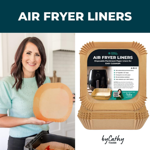 Level up your air frying experience with Cathy Yoder’s Pine & Pepper Air Fryer Liners for just $14.99 (Reg. $19.99)