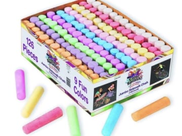 Giant Box of Jumbo Sidewalk Chalk, 126 Pieces