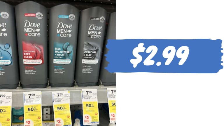 $2.99 Dove Men+ Body & Face Wash at Walgreens