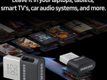 SAMSUNG FIT Plus 256GB USB 3.1 Flash Drive16.06 (Reg. $25.01)