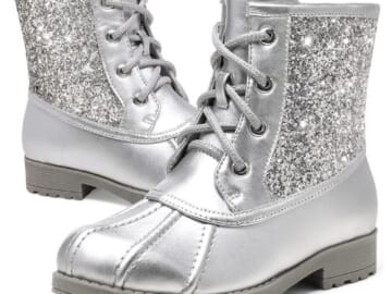 DREAM PAIRS Girls Side Zipper Glitter Ankle Boots from $19.24 After Code (Reg. $46) – Toddler/Little Kid/Big Kid