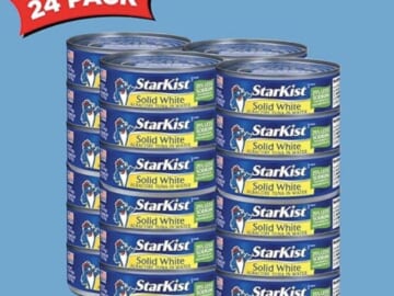 StarKist Solid White Albacore Tuna in Water 25% Less Sodium, 5 Oz, Pack of 24