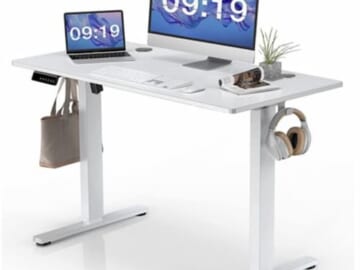Standing Desk, 48 x 24 in Electric Height Adjustable Computer Desk