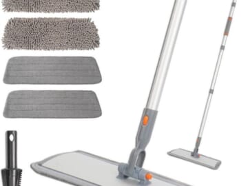 62" Aluminum Mop w/ 4 Washable Pads for $15 + free shipping