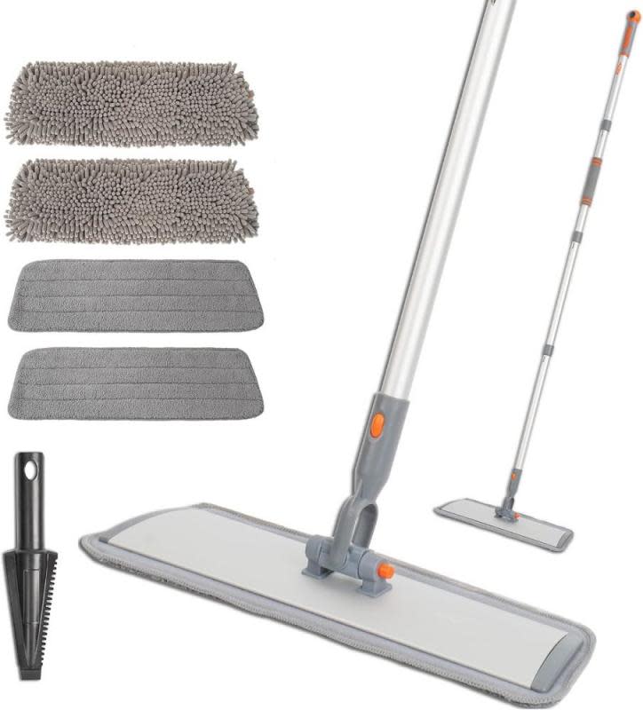 62" Aluminum Mop w/ 4 Washable Pads for $15 + free shipping