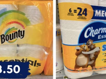 $3.50 Bounty Paper Towels & Charmin Bath Tissue