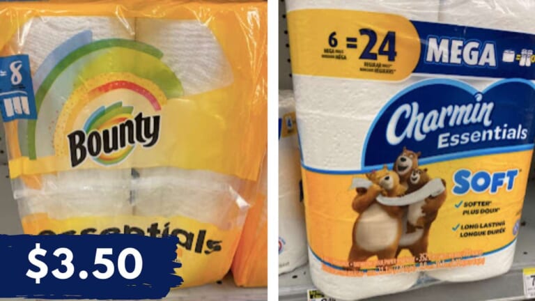$3.50 Bounty Paper Towels & Charmin Bath Tissue