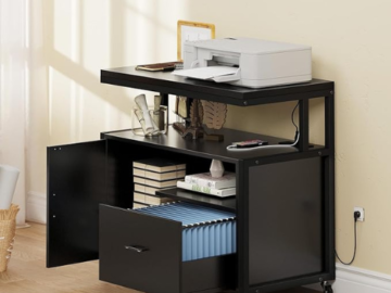 Upgrade your storage and charging capabilities with YITAHOME Wood File Cabinet with Charging Station for just  $119.99 Shipped Free (Reg. $149.99)