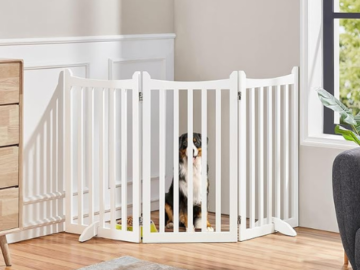 Create a safe and designated space for your pet with Yaheetech 36″ H Extra Large Freestanding Pet Gate for just $63.98 After Coupon (Reg. $93.99) + Free Shipping